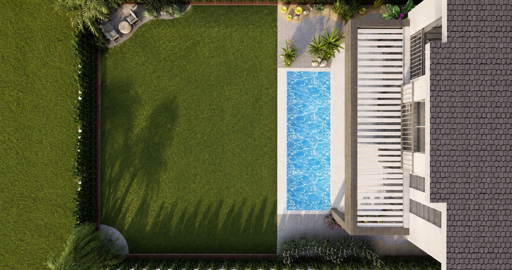 Güzelbahçe Hanyalı Villaları: Villa ve havuz