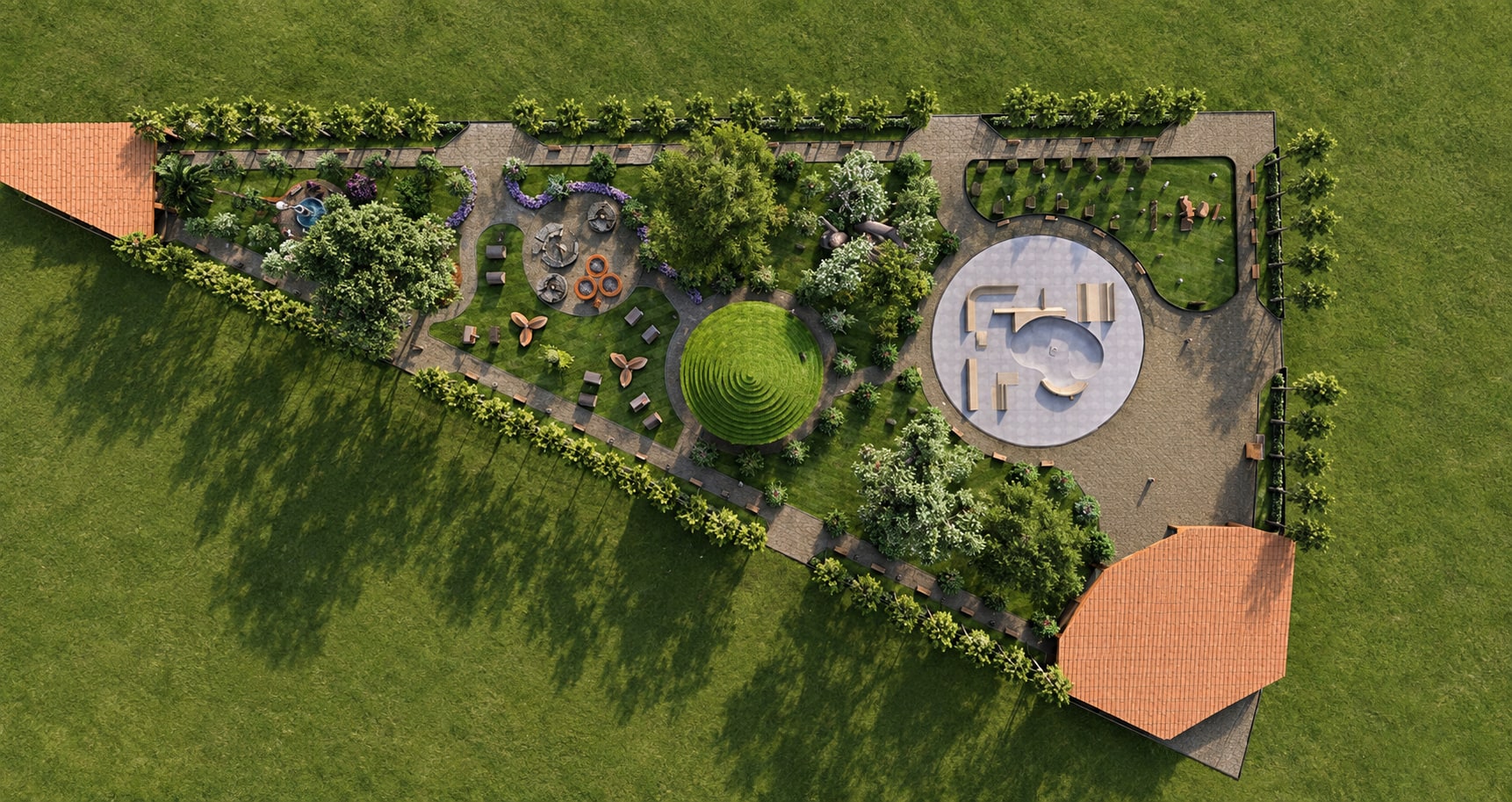 Göztepe Çiçek Parkı: Genel yerleşim