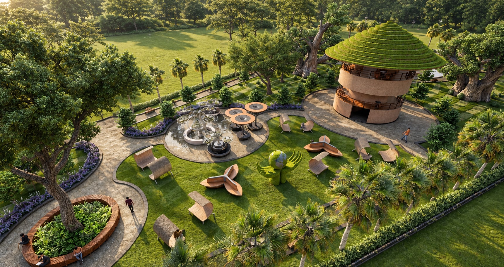 Göztepe Çiçek Parkı — Bütüncül park görünümü